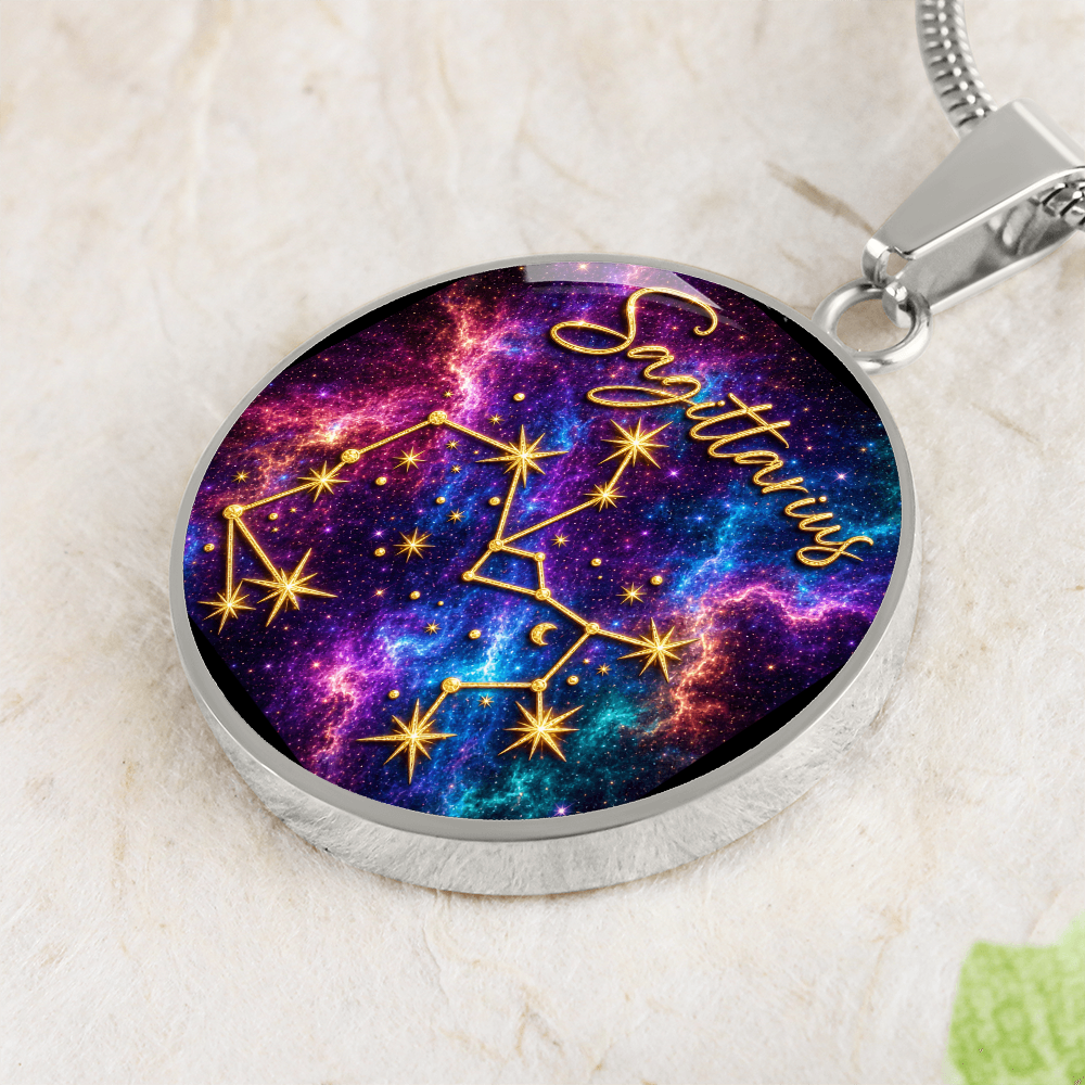 Constellation Astrology Birth Sign Pendant Necklace: Sagittarius