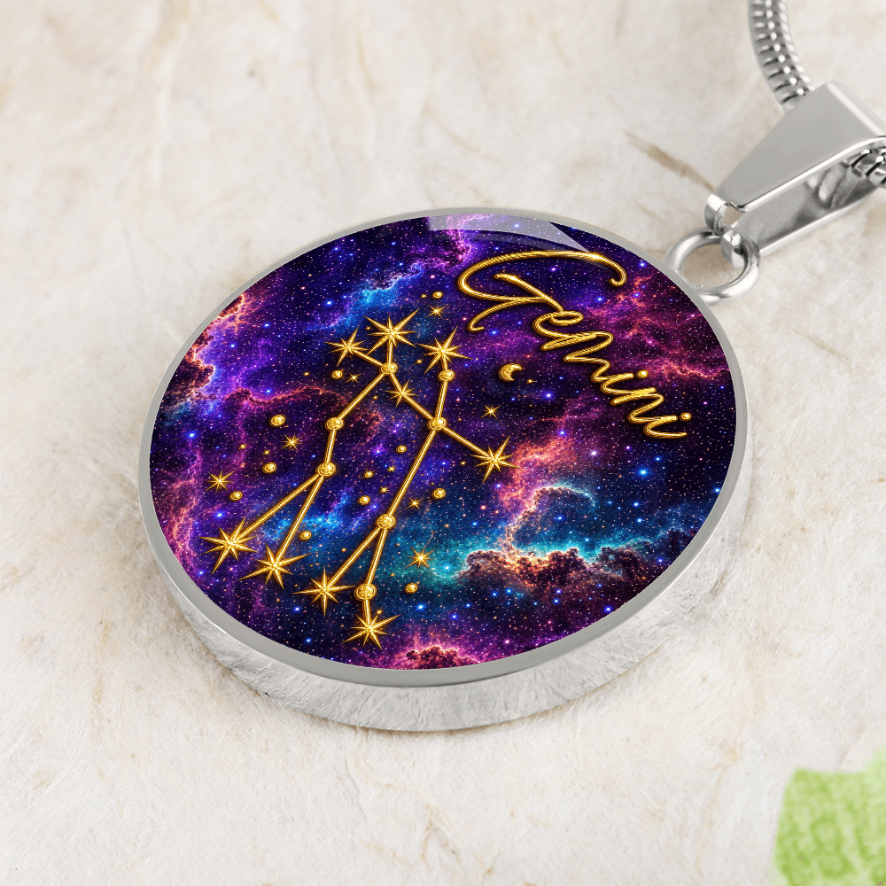 Constellation Astrology Birth Sign Pendant Necklace: Gemini