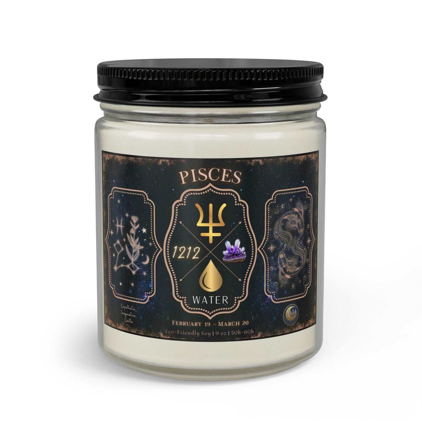 *Pisces Zodiac Candle Gift Set with Matches & Wick Trimmer