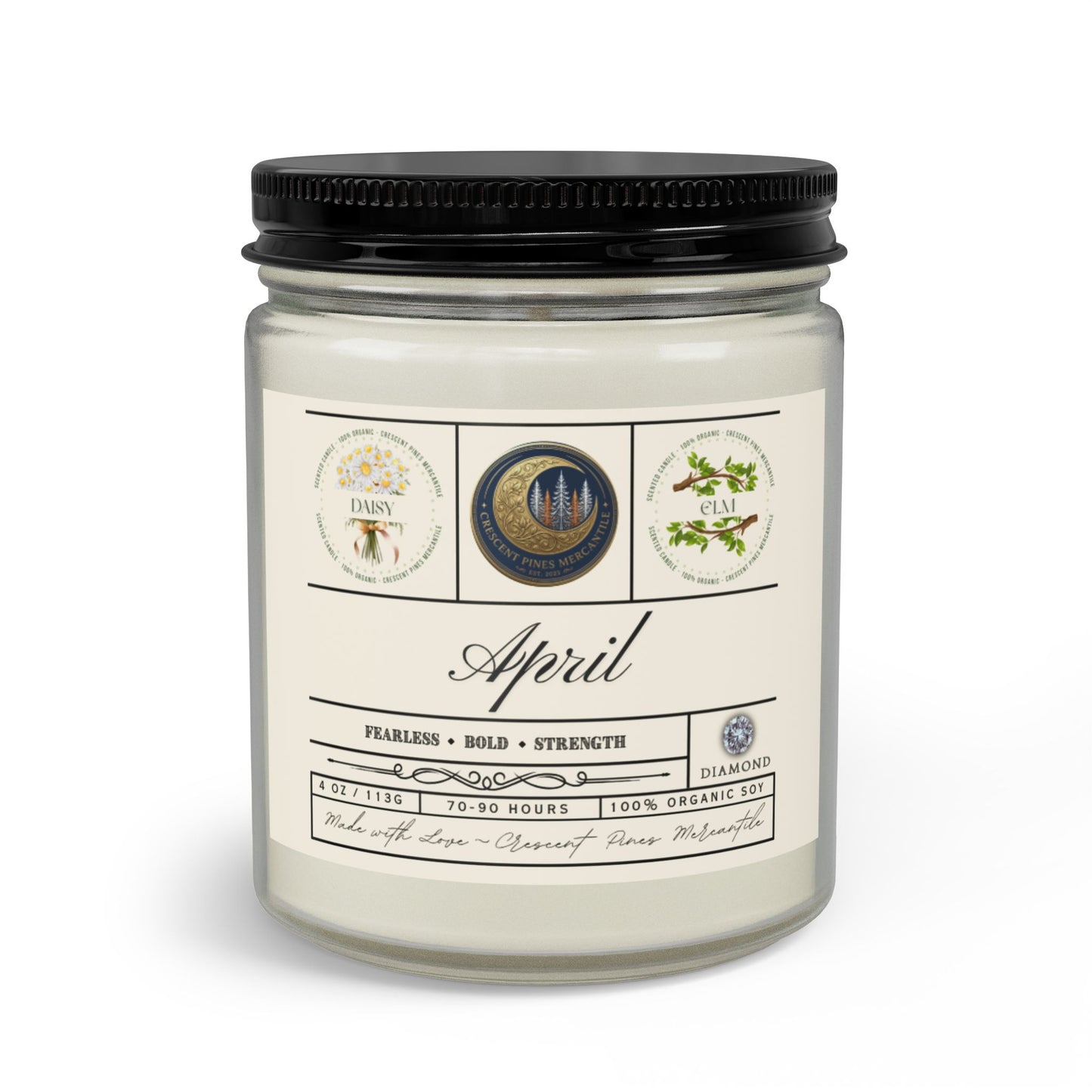April Birth Month Candle Gift Set with Matches & Wick Trimmer