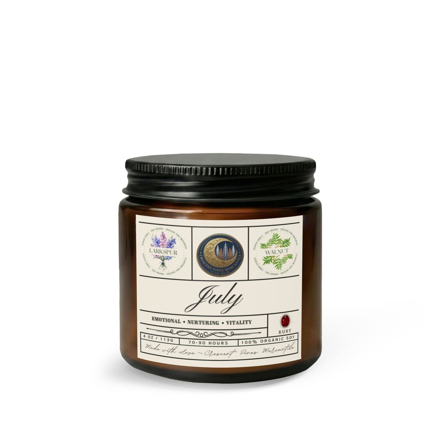 July Birth Month Candle Gift Set with Matches & Wick Trimmer