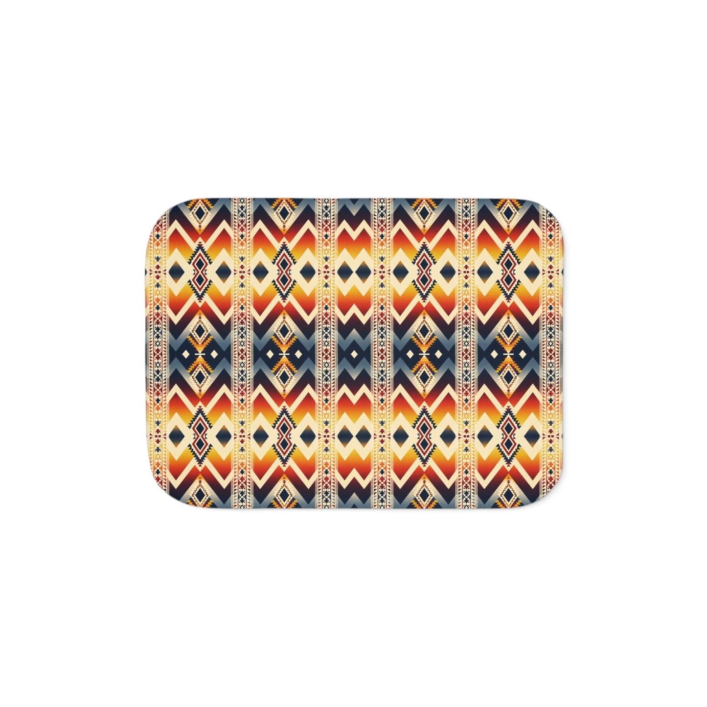*Southwest Pattern Sherpa Blanket: Cozy Reversible Boho Throw