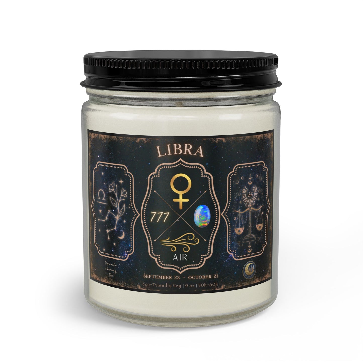 Libra Zodiac Candle Gift Set with Matches & Wick Trimmer