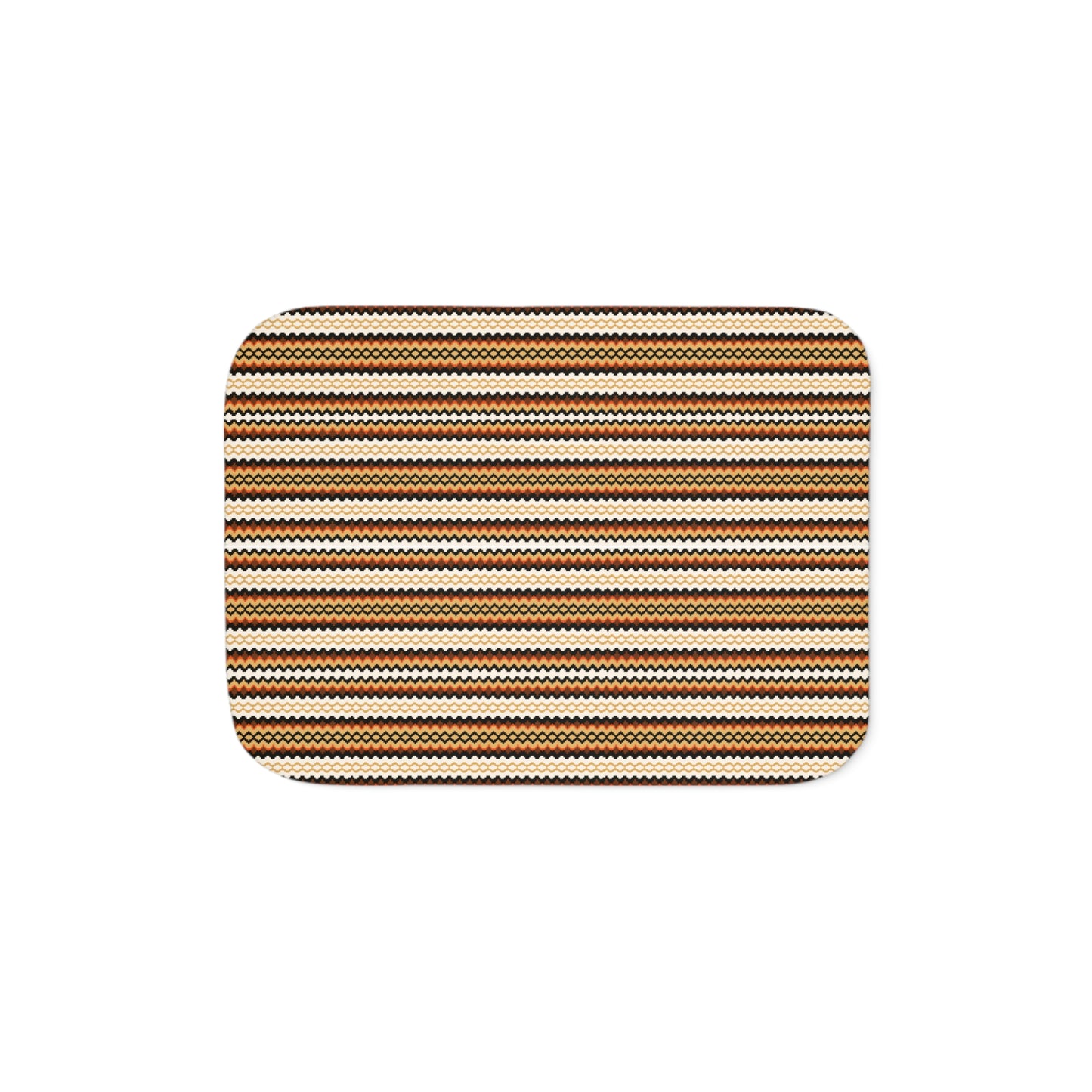 Cozy Striped Sherpa Blanket: Reversible Neutral Throw for Home & Gifting