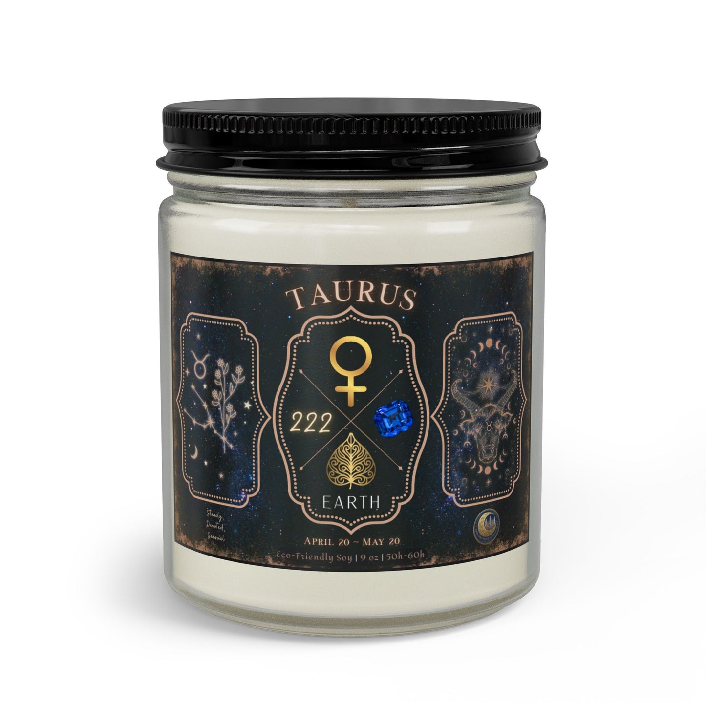 Taurus Zodiac Candle Gift Set with Matches & Wick Trimmer