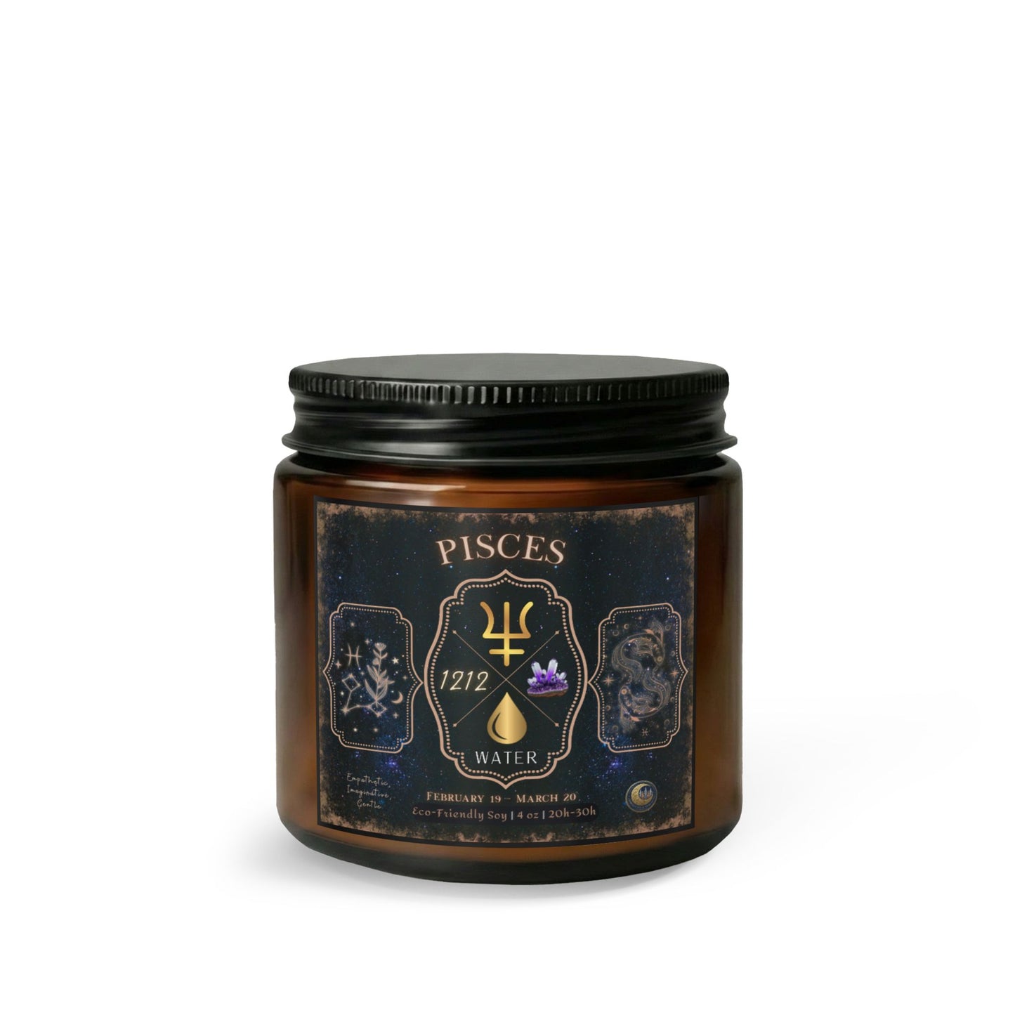 *Pisces Zodiac Candle Gift Set with Matches & Wick Trimmer