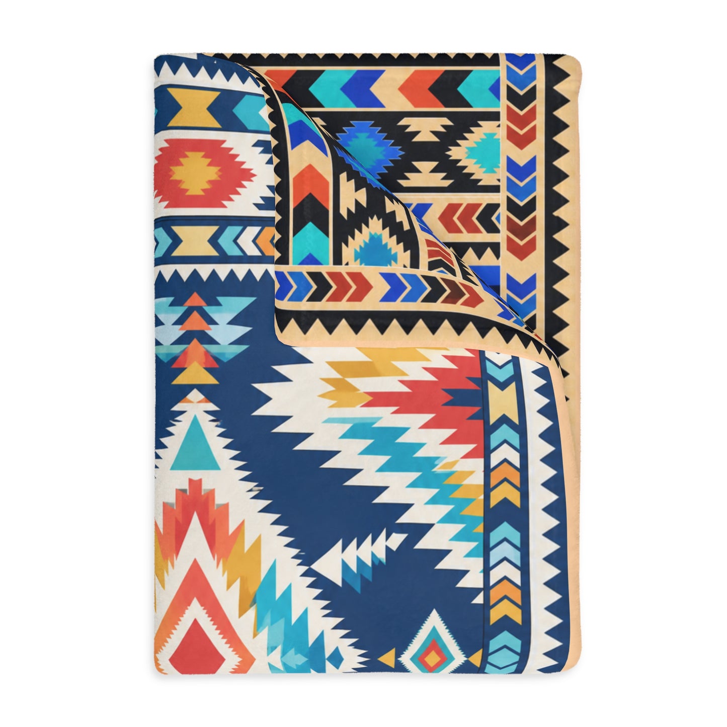 Velveteen Microfiber Blanket: Rainwater Reversible Geometric Throw