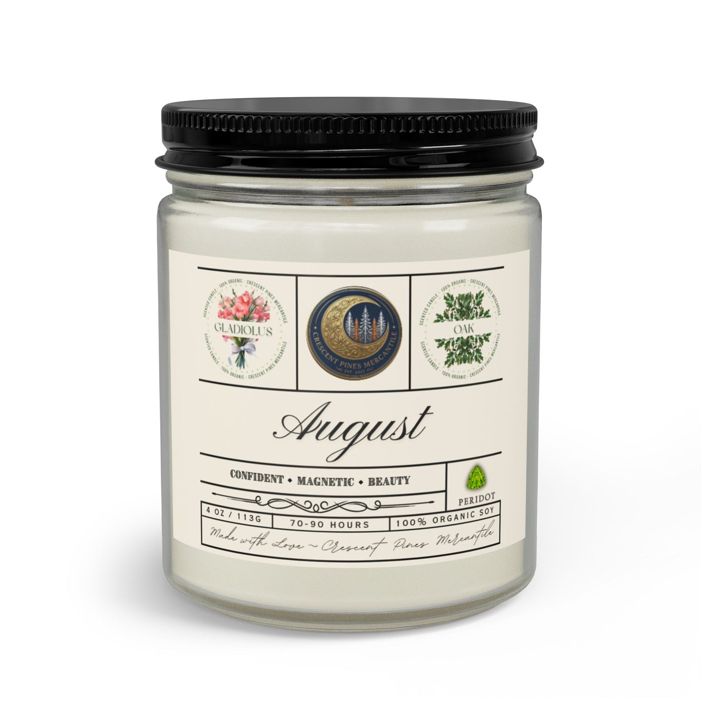 August Birth Month Candle Gift Set with Matches & Wick Trimmer