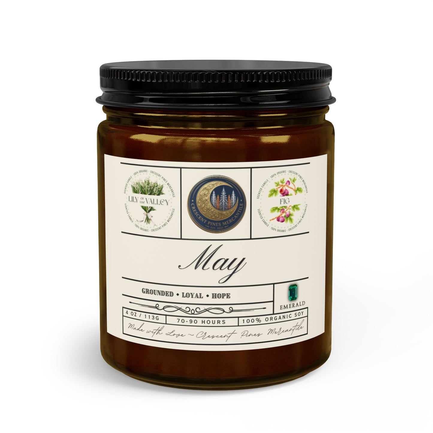 May Birth Month Candle Gift Set with Matches & Wick Trimmer