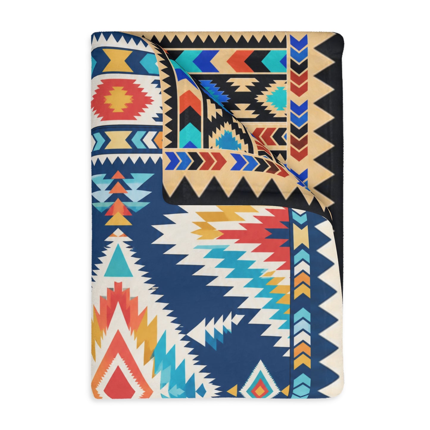 Velveteen Microfiber Blanket: Rainwater Reversible Geometric Throw