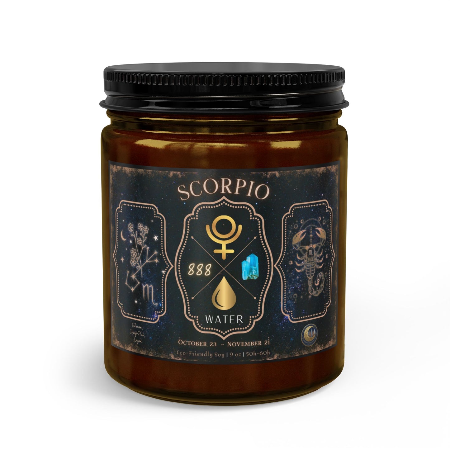 Scorpio Zodiac Candle Gift Set with Matches & Wick Trimmer