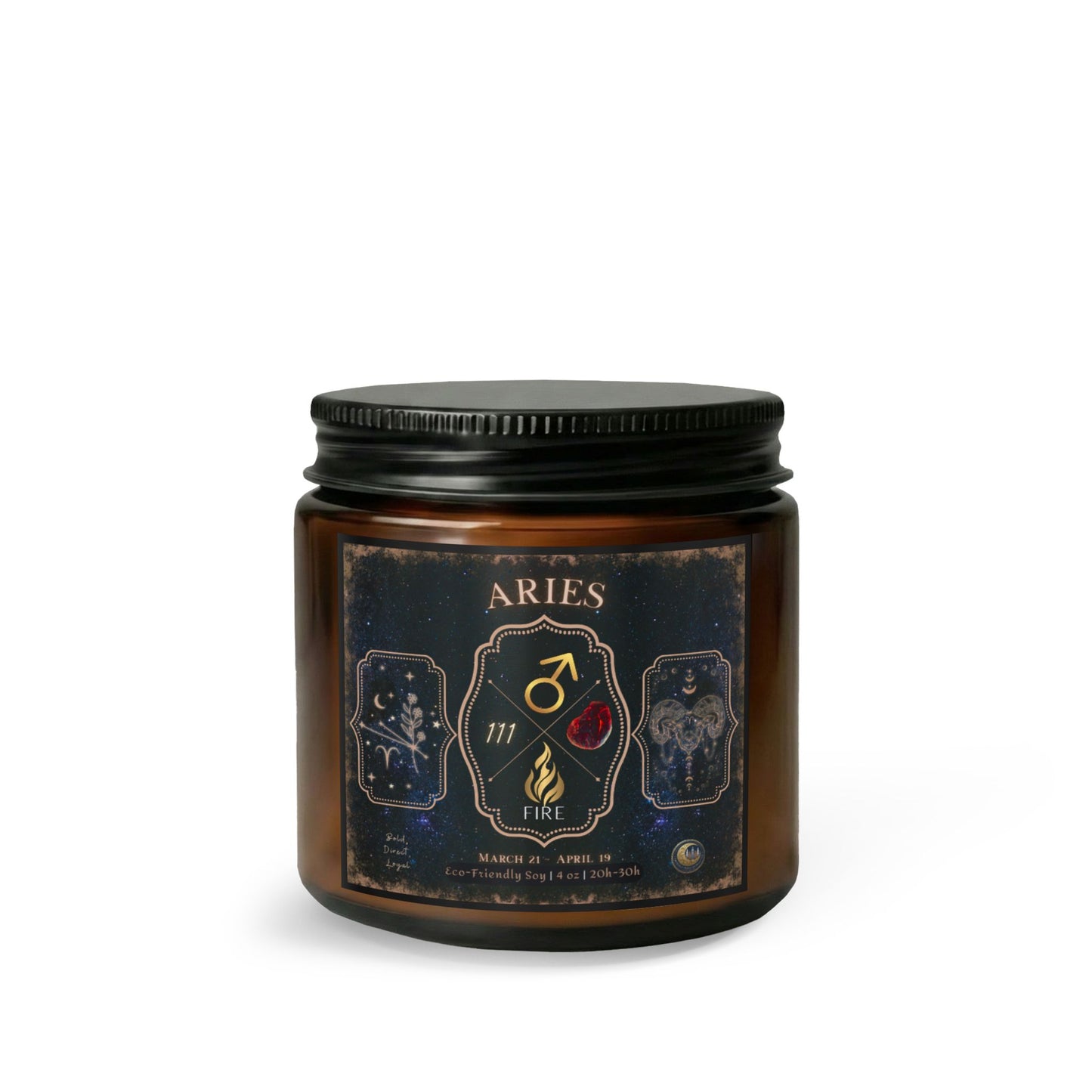 Aries Zodiac Candle Gift Set with Matches & Wick Trimmer
