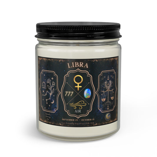Libra Zodiac Candle Gift Set with Matches & Wick Trimmer