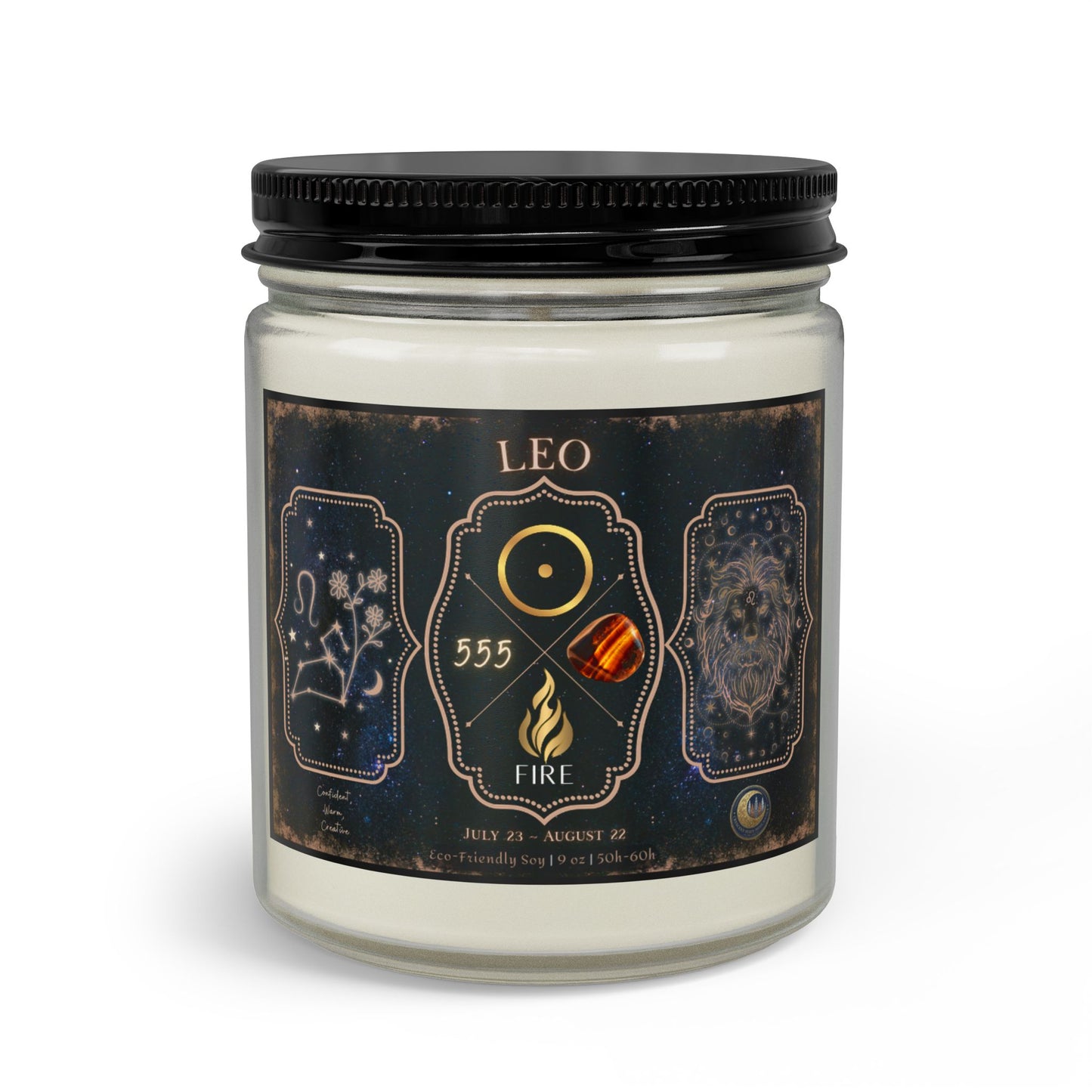 Leo Zodiac Candle Gift Set with Matches & Wick Trimmer