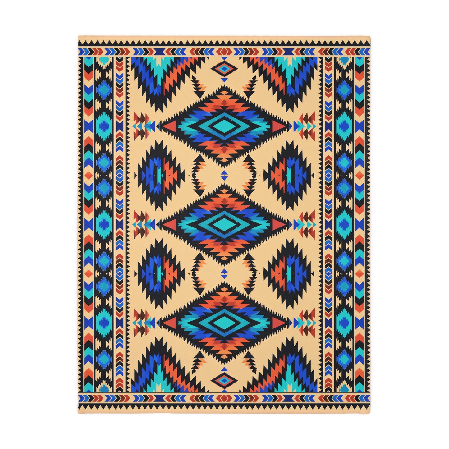 Velveteen Microfiber Blanket: Rainwater Reversible Geometric Throw