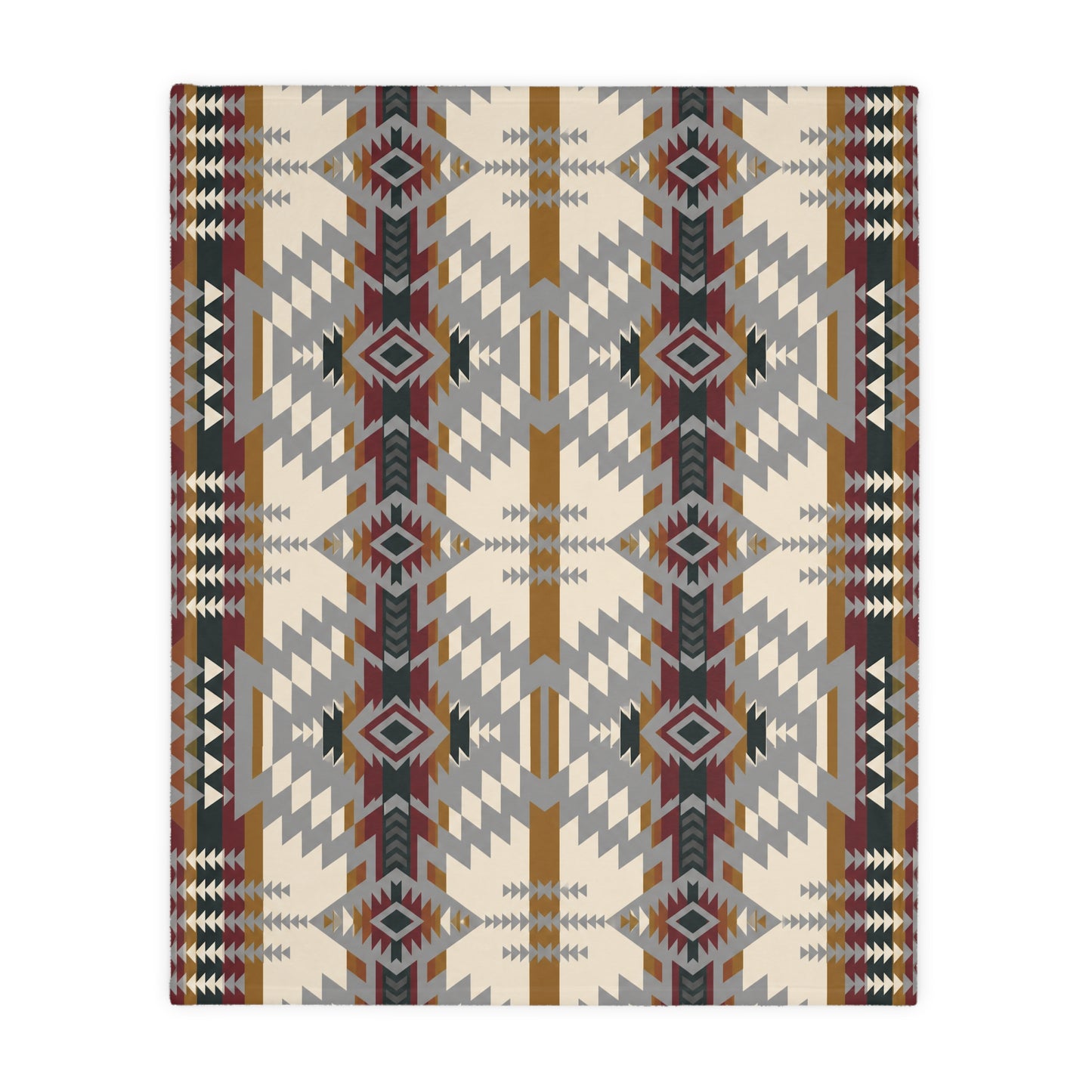 Velveteen Blanket: Southwestern Reversible Geometric Throw