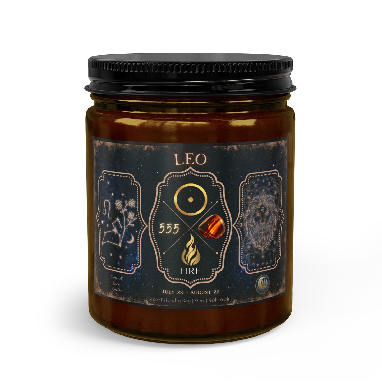 Leo Zodiac Candle Gift Set with Matches & Wick Trimmer