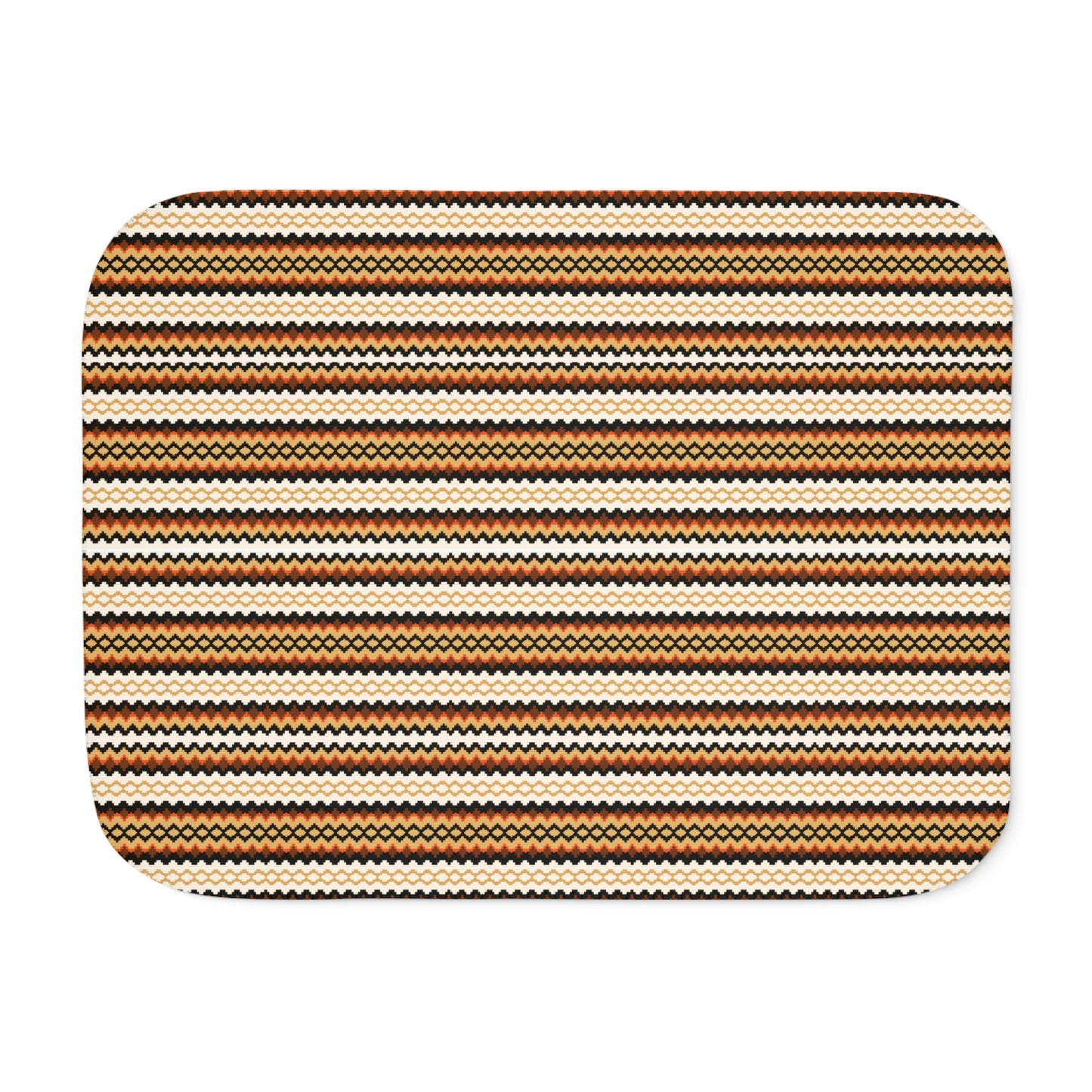 Cozy Striped Sherpa Blanket: Reversible Neutral Throw for Home & Gifting