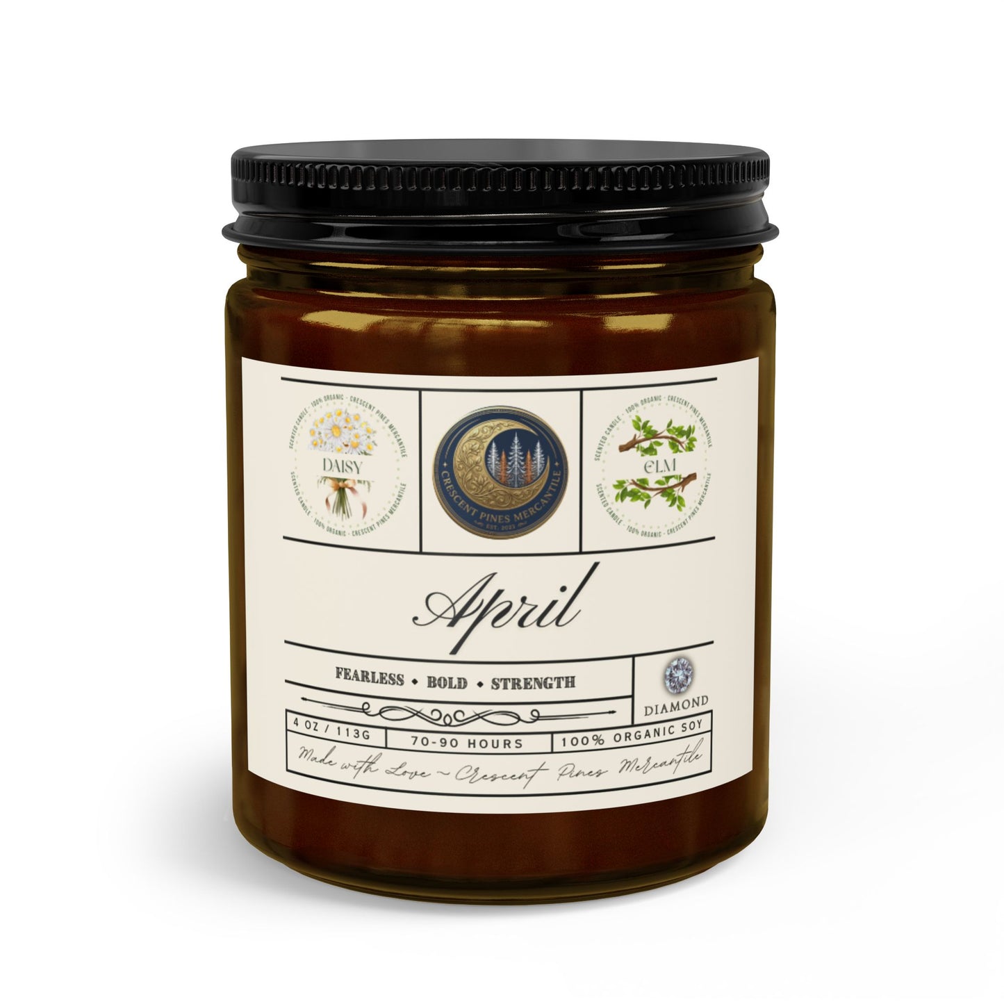 April Birth Month Candle Gift Set with Matches & Wick Trimmer