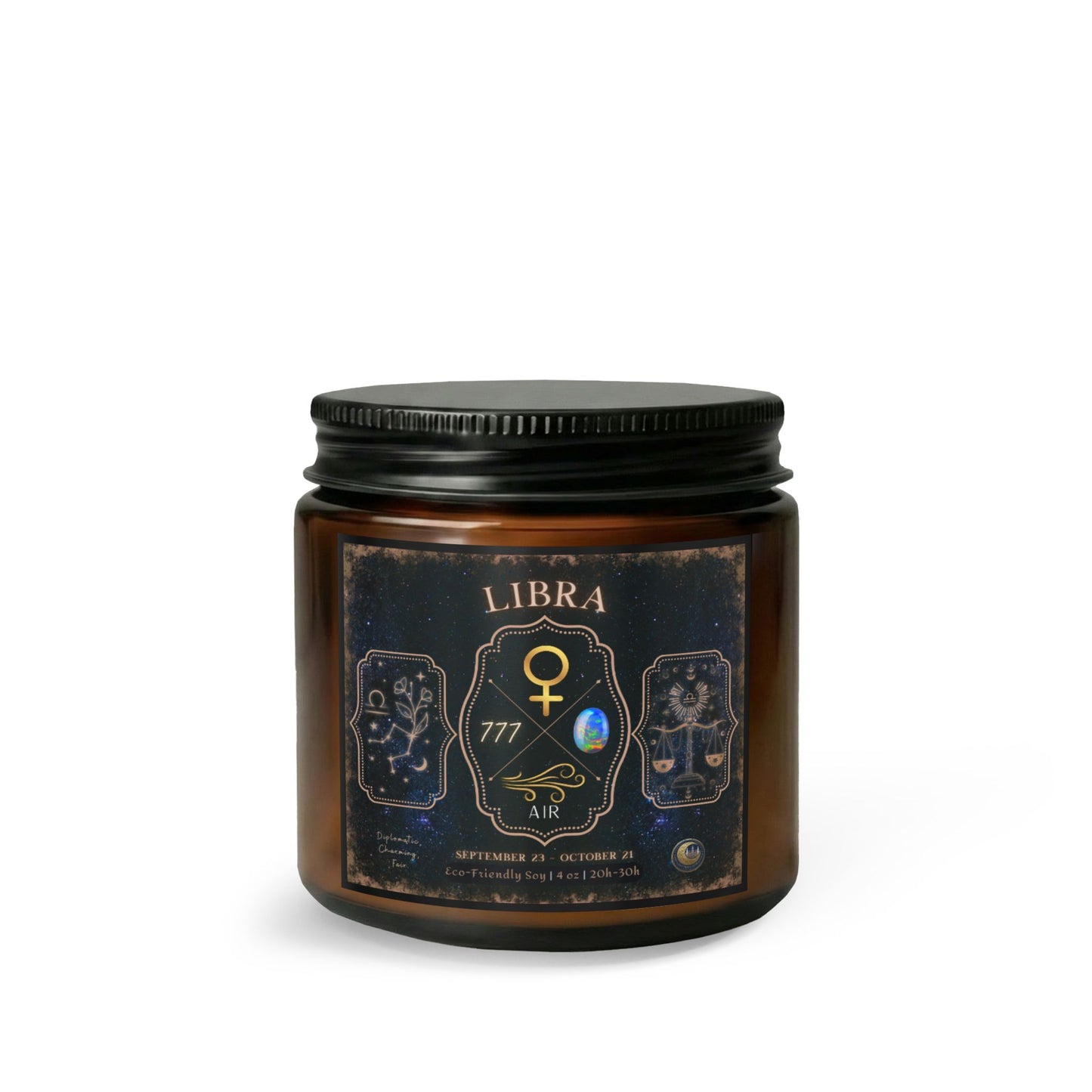 Libra Zodiac Candle Gift Set with Matches & Wick Trimmer