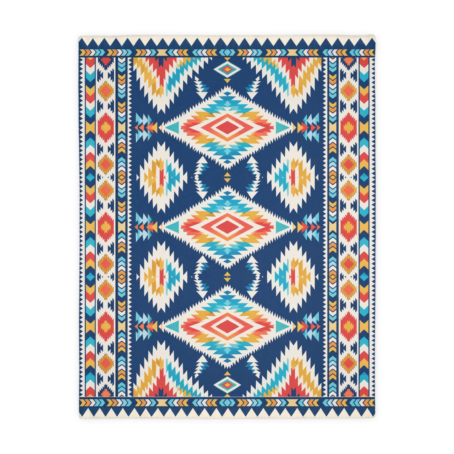 Velveteen Microfiber Blanket: Rainwater Reversible Geometric Throw