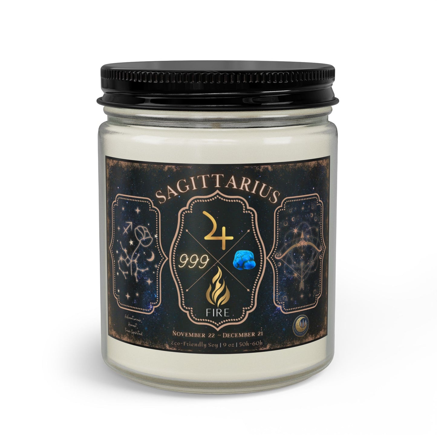 Sagittarius Zodiac Candle Gift Set with Matches & Wick Trimmer