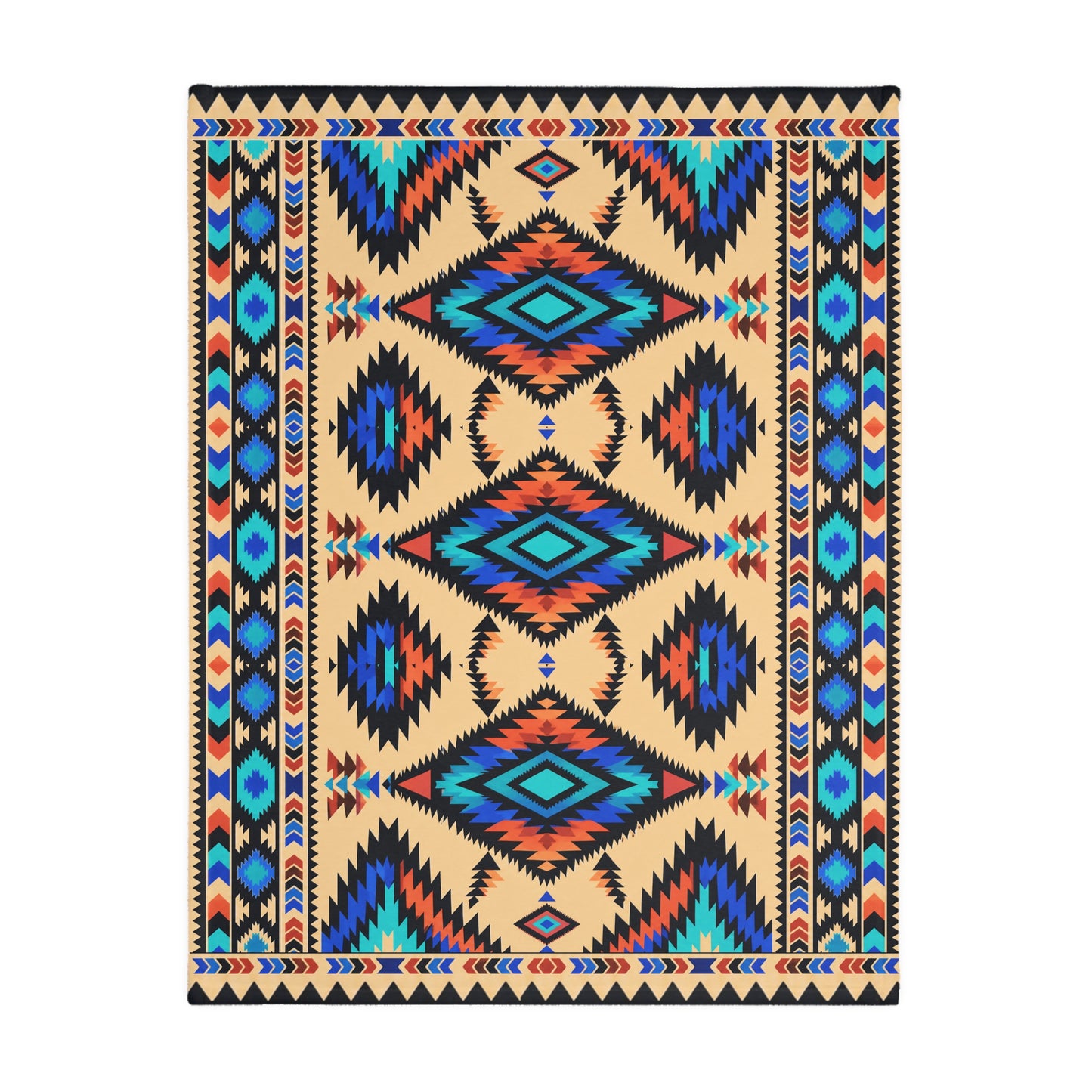 Velveteen Microfiber Blanket: Rainwater Reversible Geometric Throw
