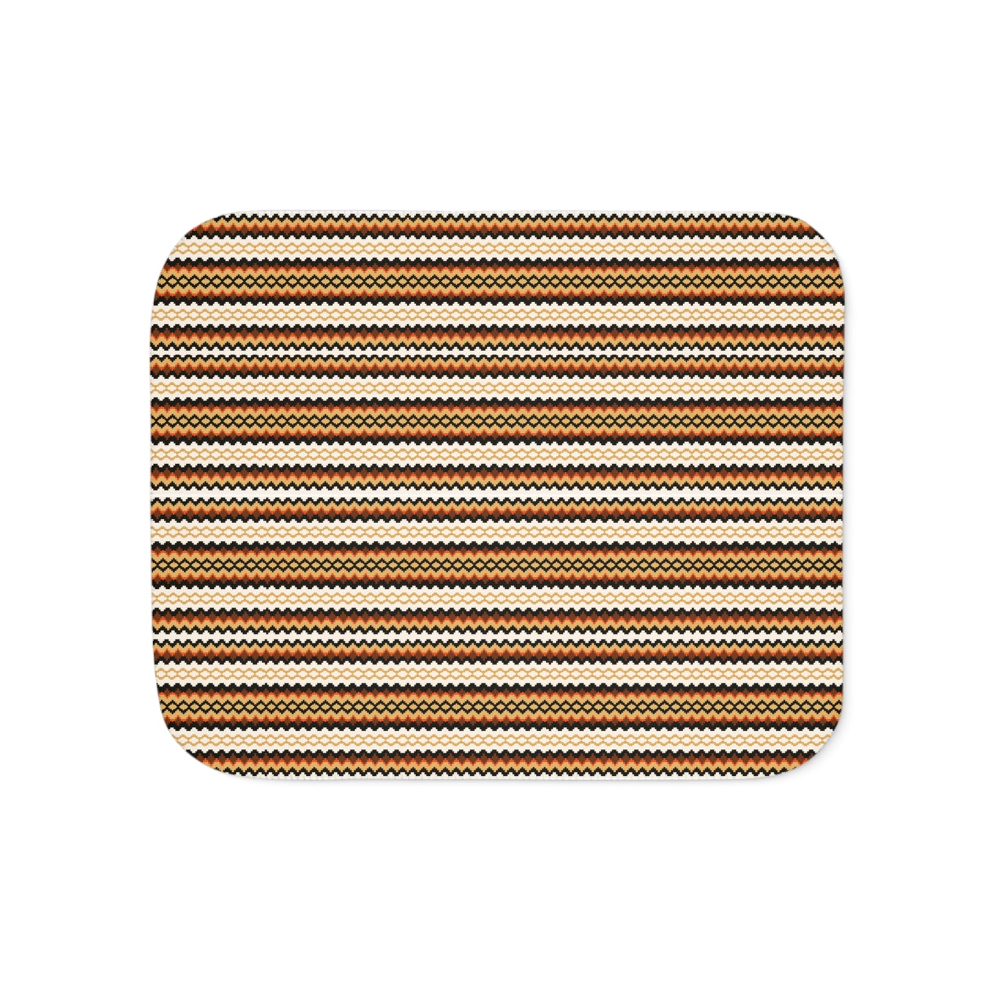 Cozy Striped Sherpa Blanket: Reversible Neutral Throw for Home & Gifting