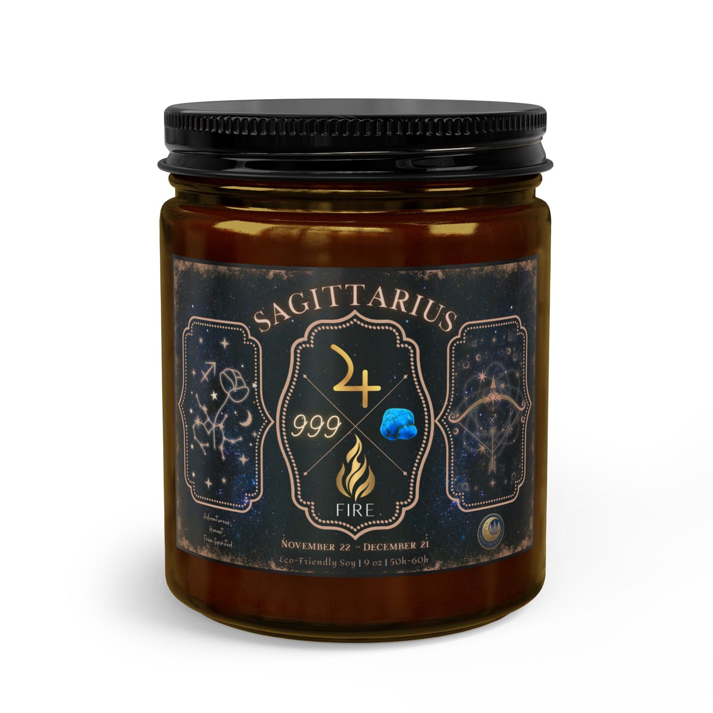 Sagittarius Zodiac Candle Gift Set with Matches & Wick Trimmer