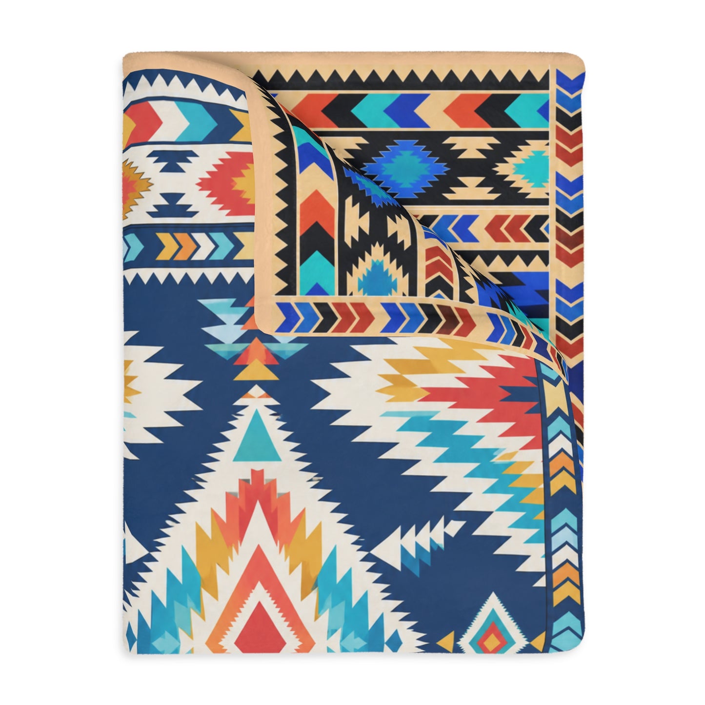 Velveteen Microfiber Blanket: Rainwater Reversible Geometric Throw