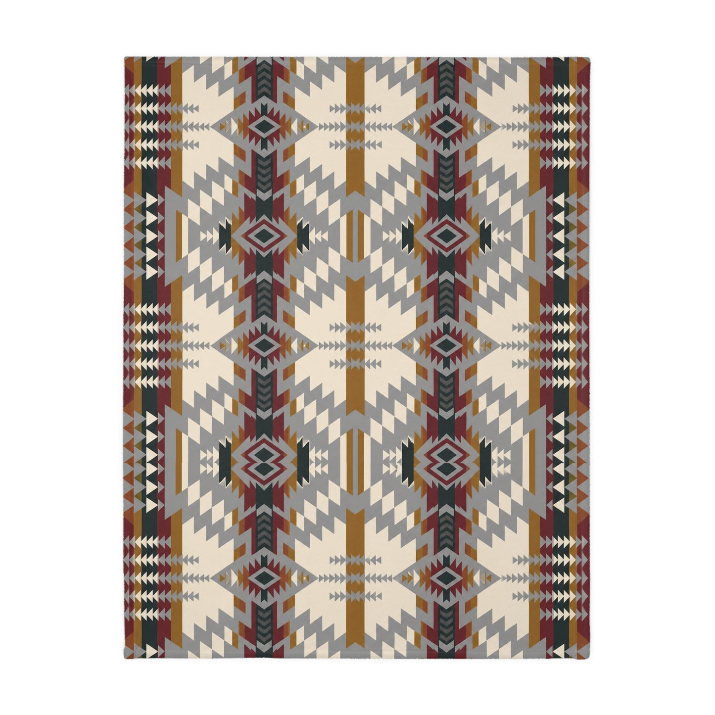 Velveteen Blanket: Southwestern Reversible Geometric Throw