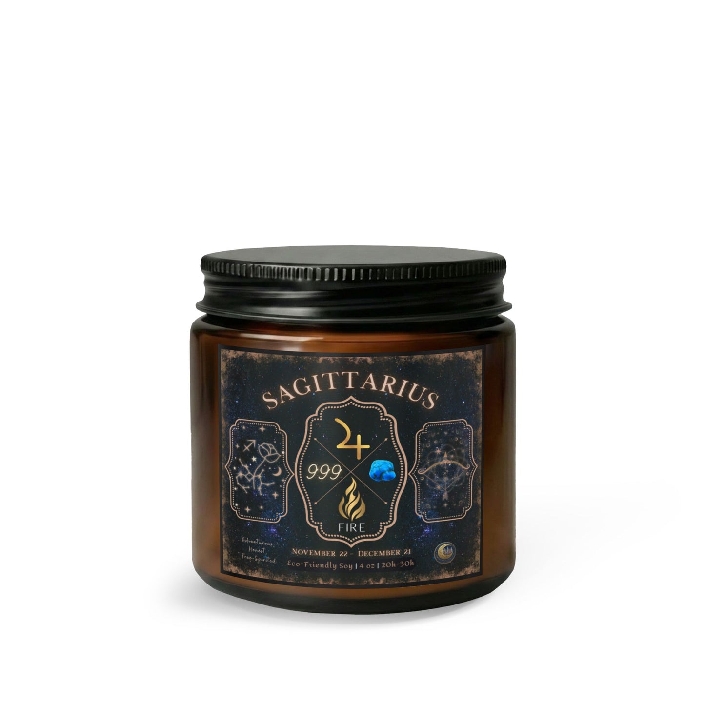 Sagittarius Zodiac Candle Gift Set with Matches & Wick Trimmer