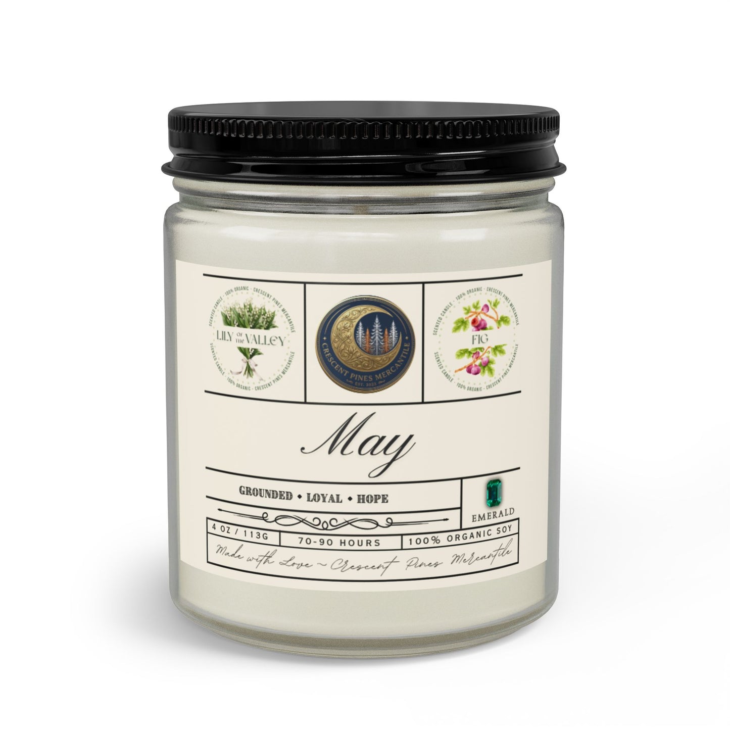 May Birth Month Candle Gift Set with Matches & Wick Trimmer