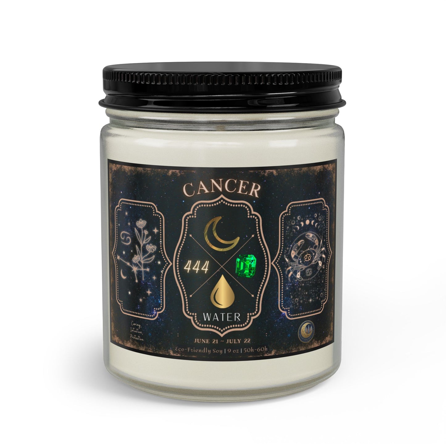 Cancer Zodiac Candle Gift Set with Matches & Wick Trimmer