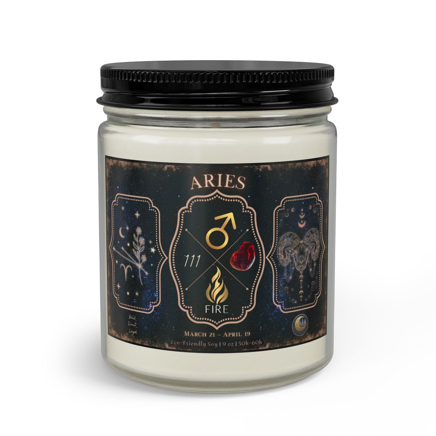 Aries Zodiac Candle Gift Set with Matches & Wick Trimmer