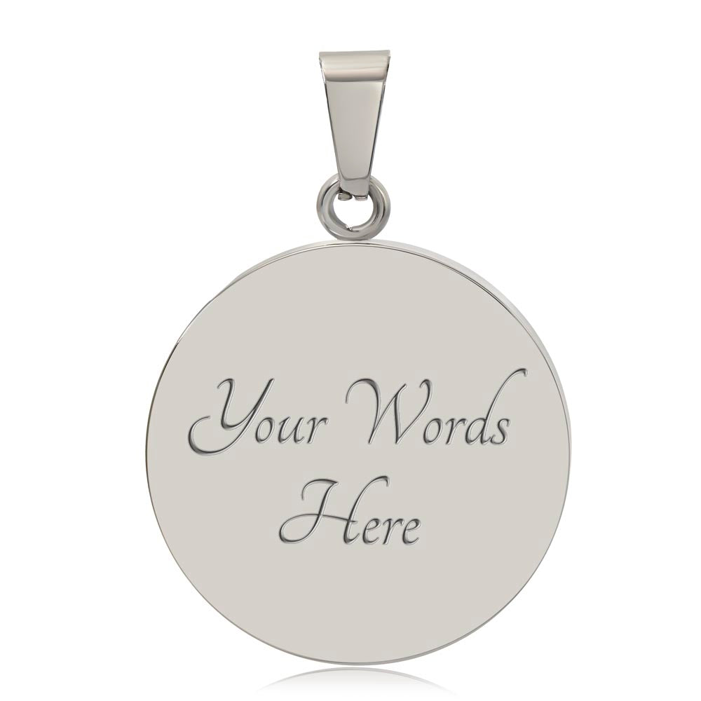 Birth Month Circle Pendant Necklace: November
