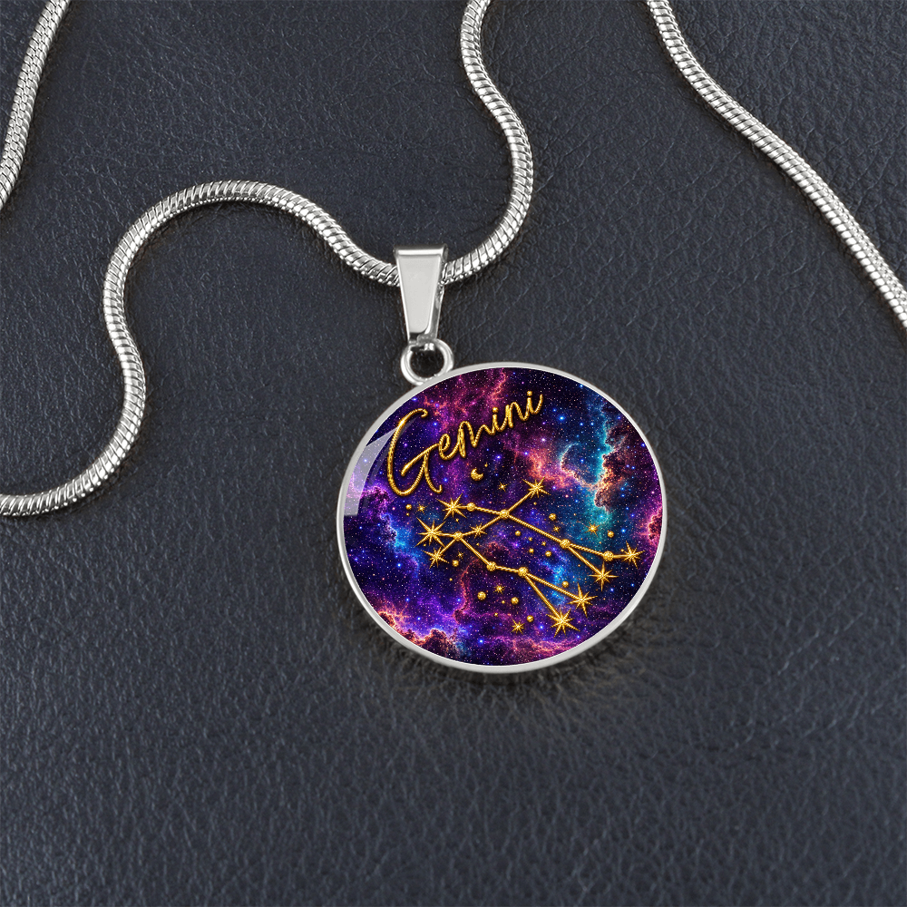 Constellation Astrology Birth Sign Pendant Necklace: Gemini