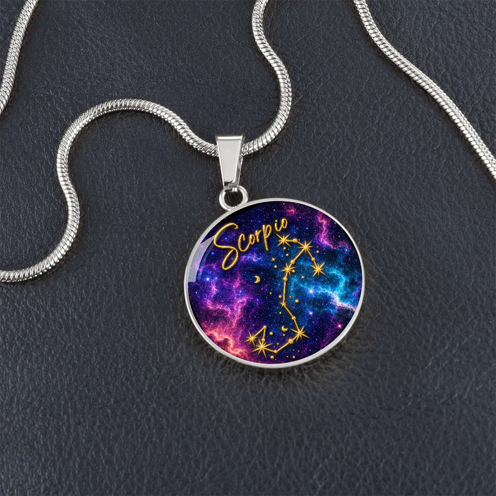 Constellation Astrology Birth Sign Pendant Necklace: Scorpio