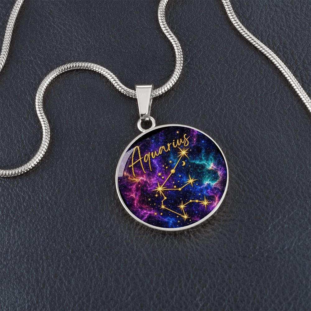 Constellation Astrology Birth Sign Pendant Necklace: Aquarius