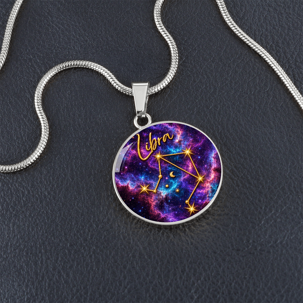 Constellation Astrology Birth Sign Pendant Necklace: Libra