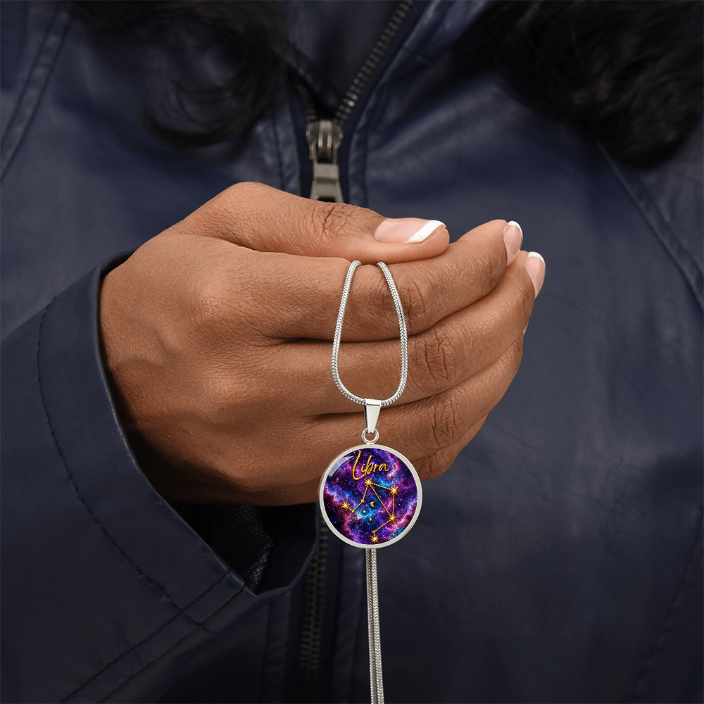 Constellation Astrology Birth Sign Pendant Necklace: Libra