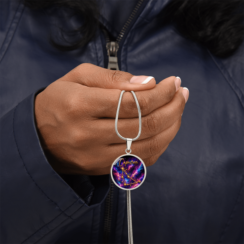 Constellation Astrology Birth Sign Pendant Necklace: Capricorn