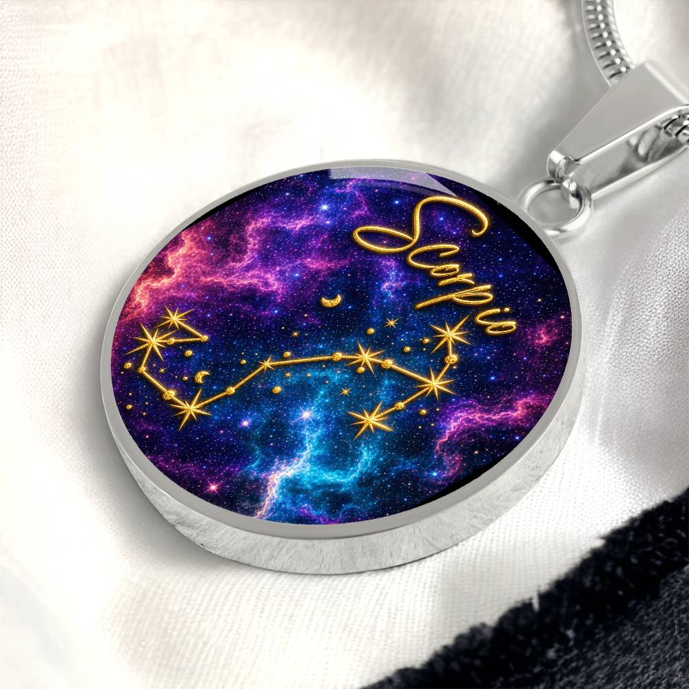 Constellation Astrology Birth Sign Pendant Necklace: Scorpio