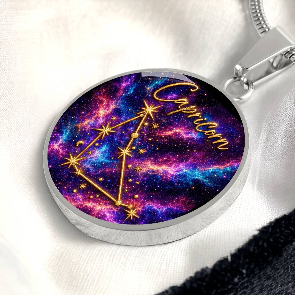 Constellation Astrology Birth Sign Pendant Necklace: Capricorn