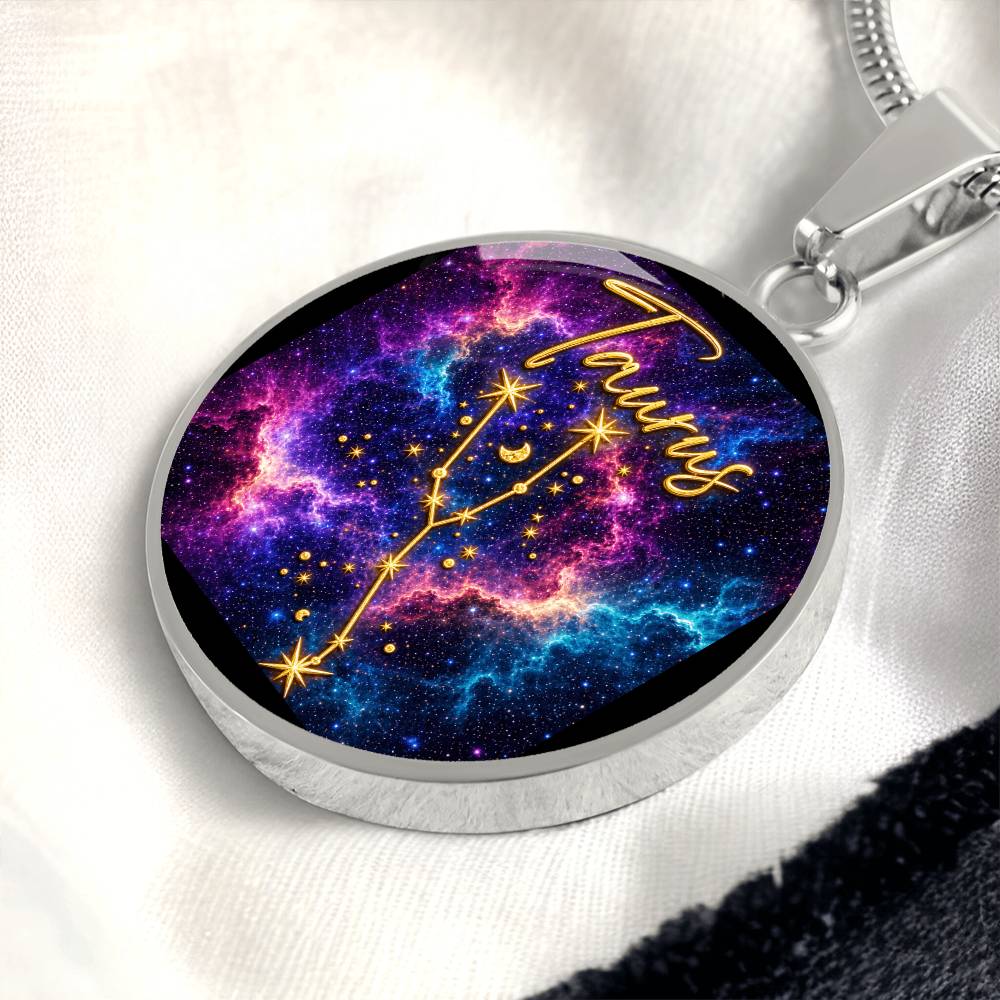 Constellation Astrology Birth Sign Pendant Necklace: Taurus