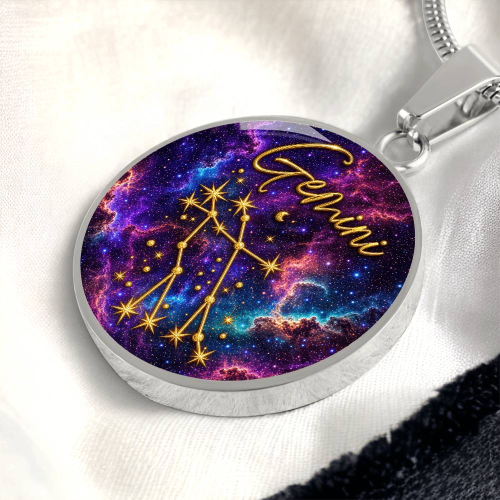 Constellation Astrology Birth Sign Pendant Necklace: Gemini