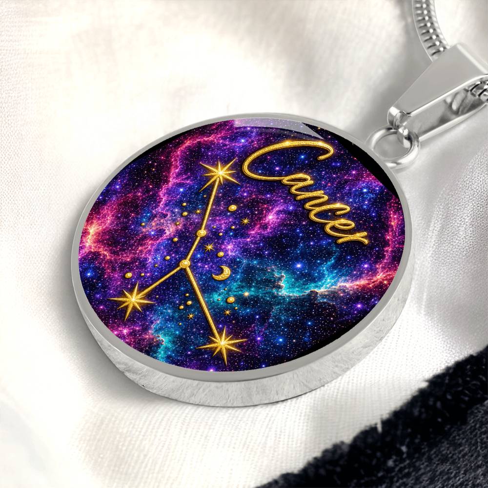 Constellation Astrology Birth Sign Pendant Necklace: Cancer