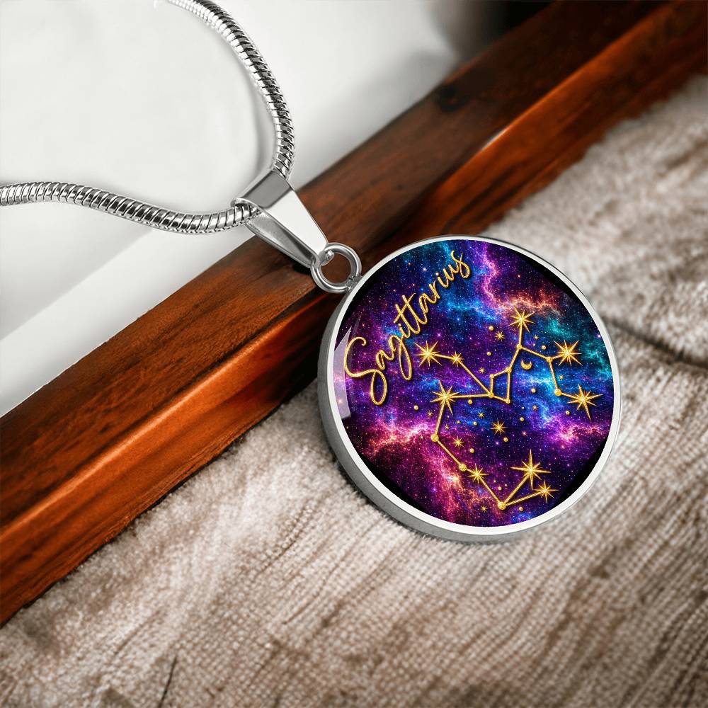 Constellation Astrology Birth Sign Pendant Necklace: Sagittarius