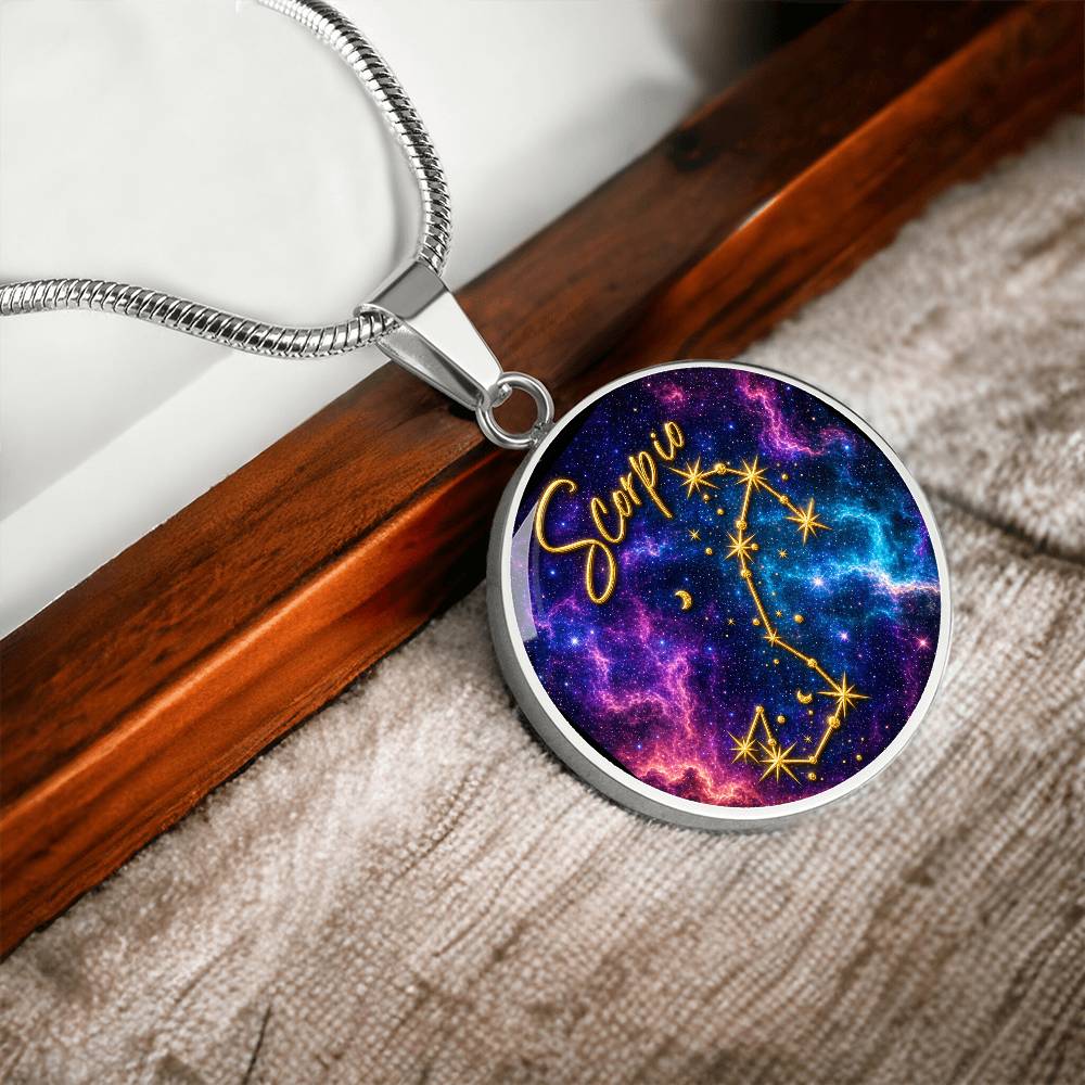 Constellation Astrology Birth Sign Pendant Necklace: Scorpio