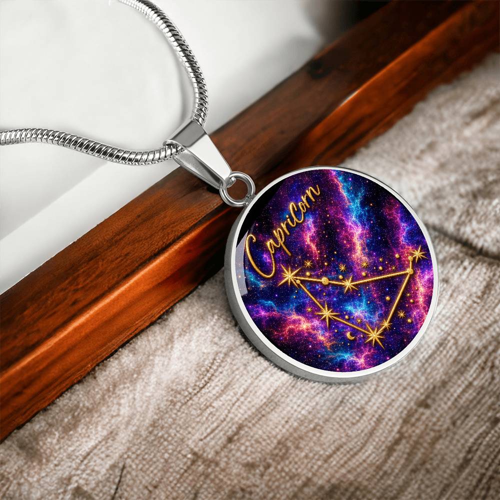 Constellation Astrology Birth Sign Pendant Necklace: Capricorn